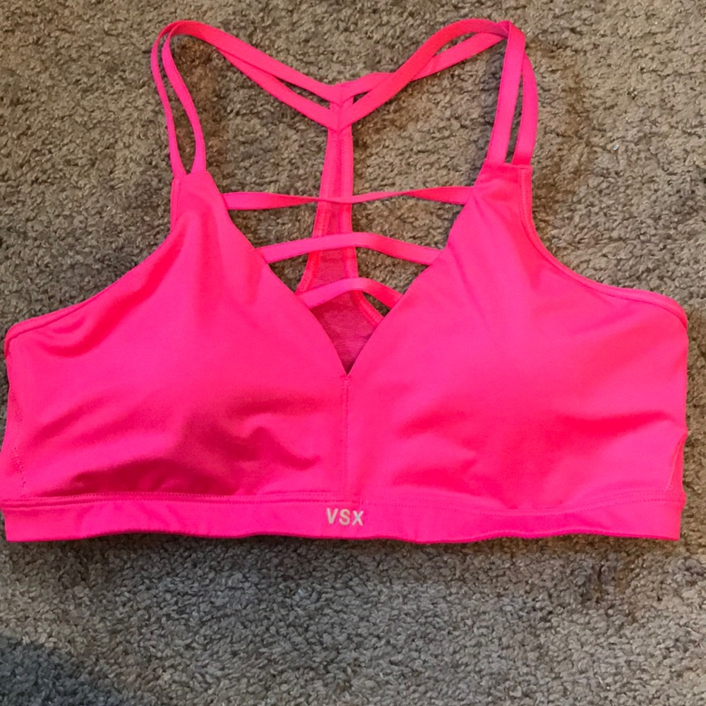 Hot pink VSX sports bra